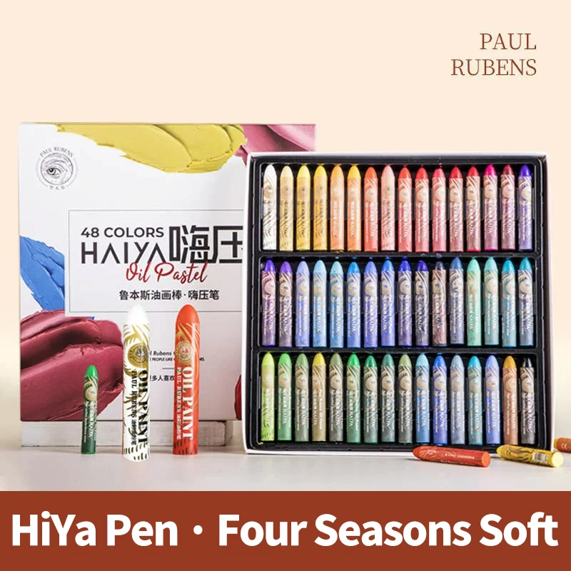 Paul Rubens 24/36/48/60/72 Colors HAIYA Soft Oil Pastels Crayon Graffiti Painting Beginners Art Drawing Supplies Set