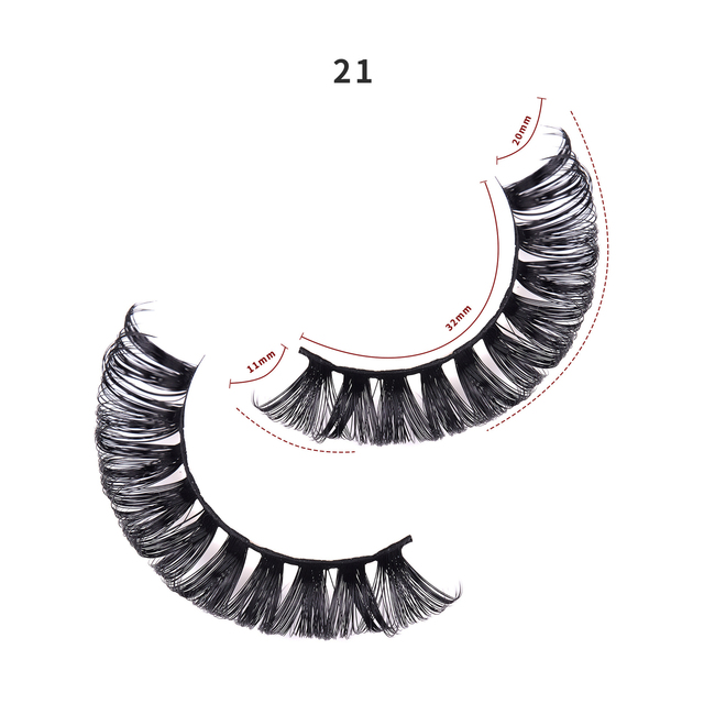 Curl 5 Pairs False Eyelashes Russian volumes 3D Fluffy Mink Lashes Reusable Fake Lashes russian lashes extensions faux cils