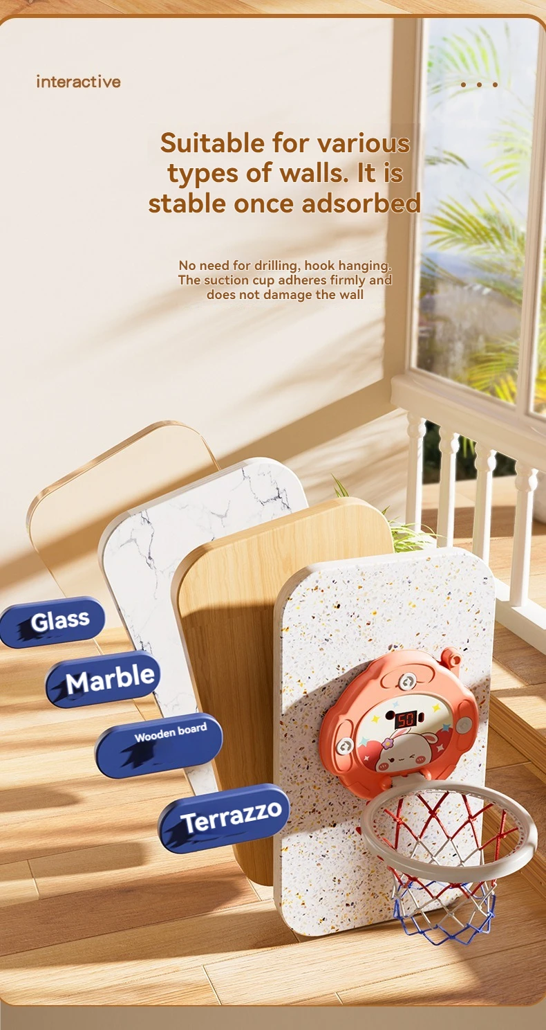 Easy-to-hang indoor hoop