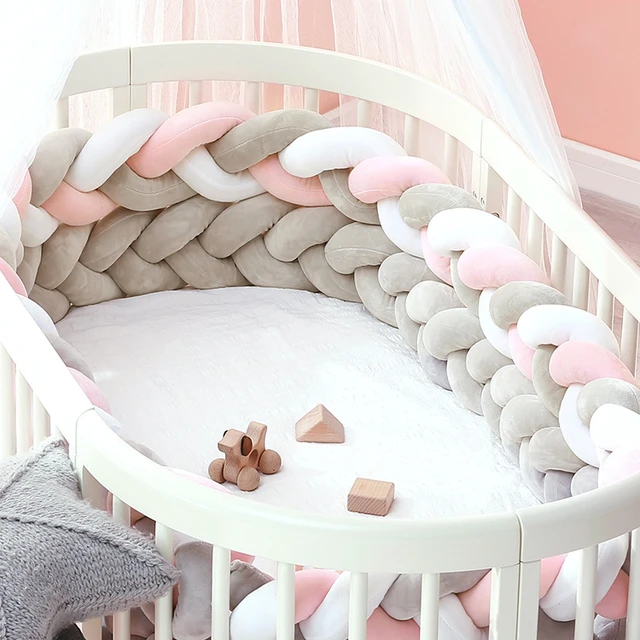 Coussin de lit à nœud tressé pour bébé, 1M/2M/3M/4M, coussin de protection  pour bébé garçon et fille, décoration de chambre - AliExpress