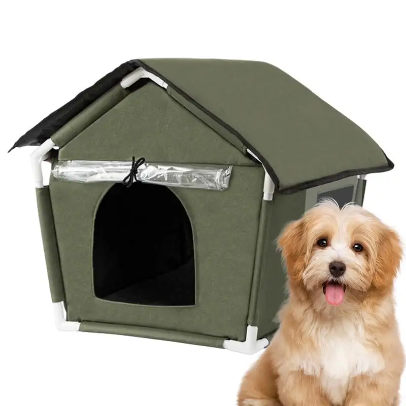 

Waterproof Dog House Cold-proof Nest Weatherproof Cat House Shelter for cats Waterproof Pet Bed With Removable Cushion Pet Cave