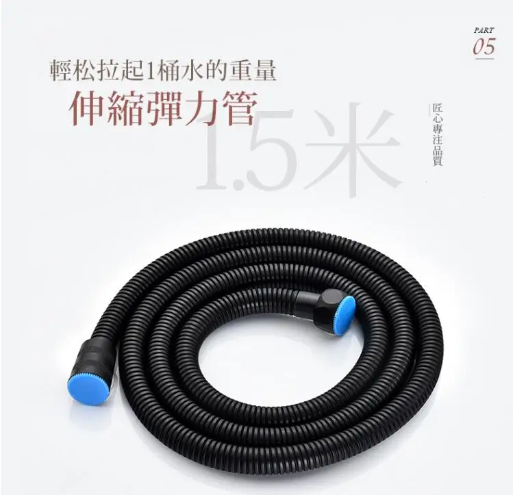 Description Picture 4 of itemBlack finish Brass European Design telephone Style ceramic base deco Bath and Shower Mixer Faucet exposed shower set H9581