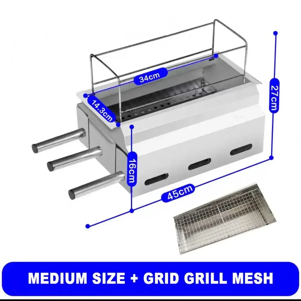 Outdoor Barbecue Stove Commercial Smokeless Meat Grill Stainless Steel Barbecue Rack 3