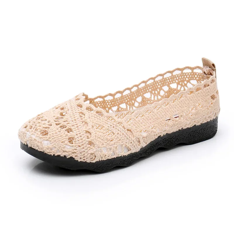 Women shoes fisherman shoes woman mesh breathable flat soft bottom women peas womans flats