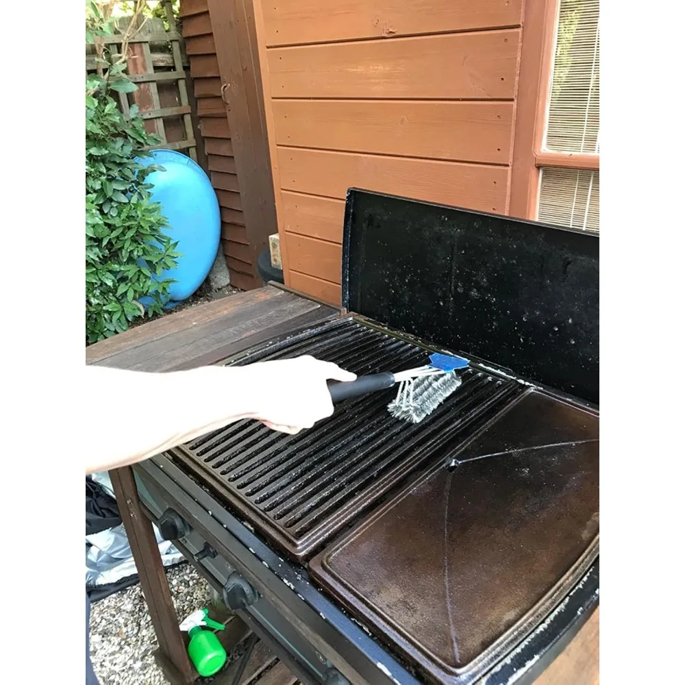 Scraper Three Head Oven, Baking Net, Cleaning Brush, Stainless Barbecue Brush