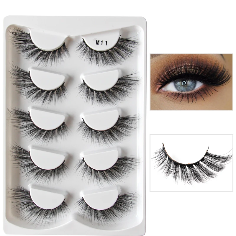 Mink False Eyelashes Cat Eye Dramatic Makeup Lashes