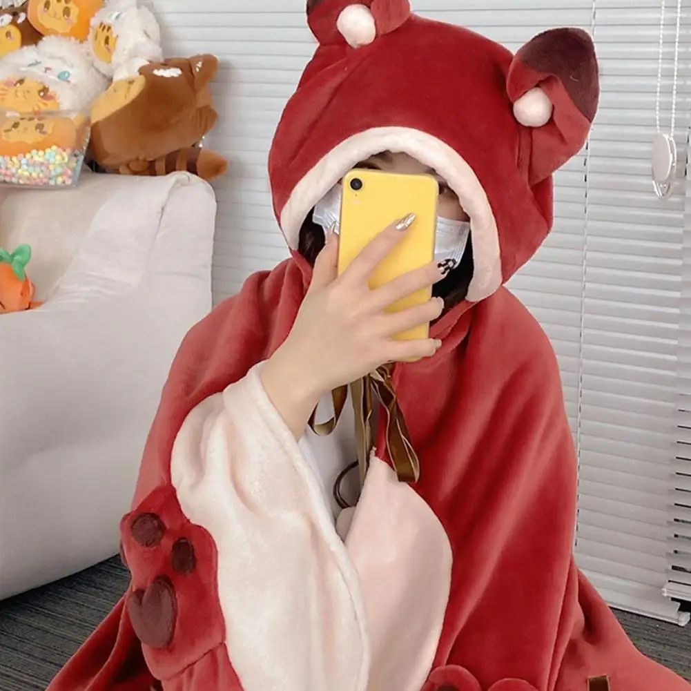 Ladies Night Wear Women's Nightgown Cartoon Winter Women Pajamas Gown Cloak Robe Air Conditioner Blanket Lunch Break Robes