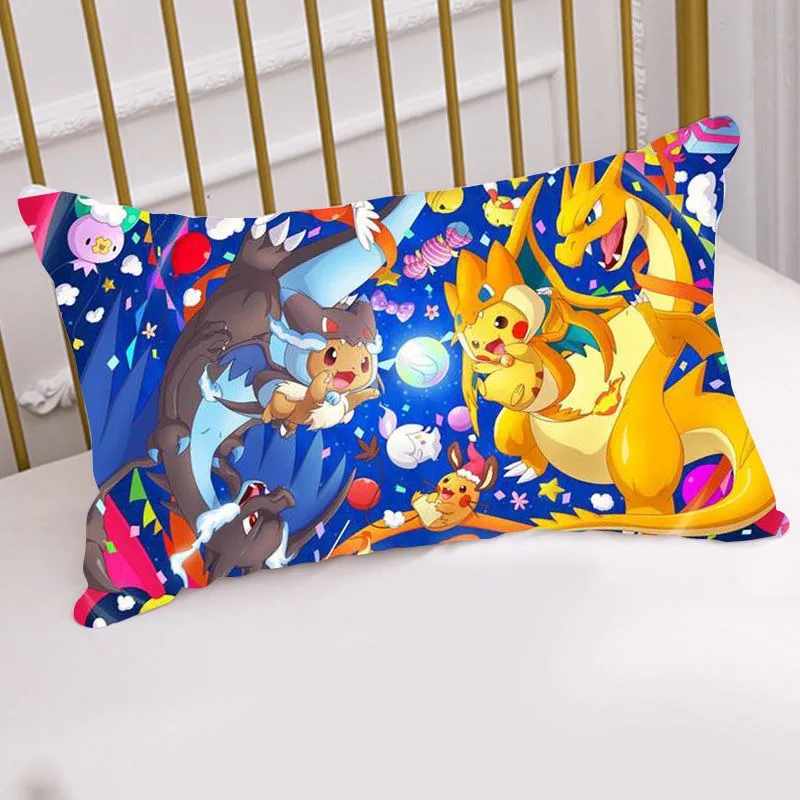 Pokémon Kawaii Pikachu printed Pillowcase Home Bedroom Room Decoration Bed Sleeping Pillowcase Sofa Cushion Cover 2