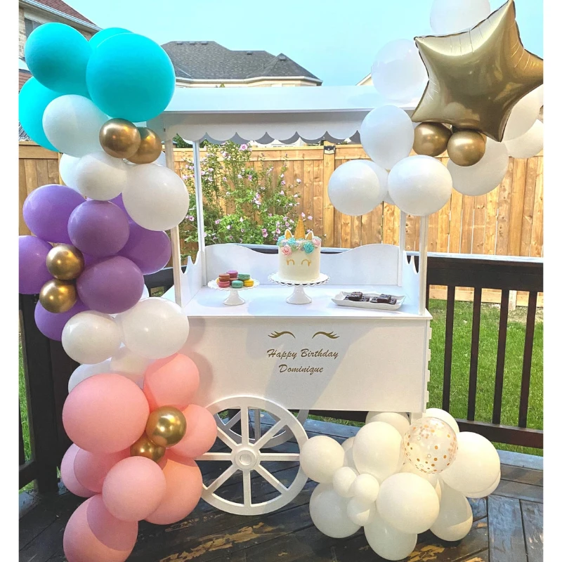 

Customizcollapsible candy car Flower Candy Carts With Wheels For Wedding Children Christmas Decoration dessert candy bar cart