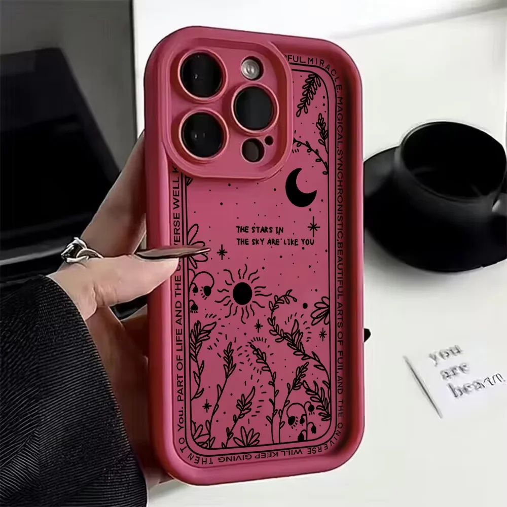 Retro Sun and Moon Design Bumper Phone Case