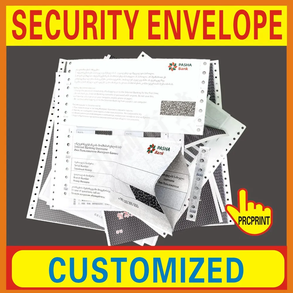 Any Size Security Envelope Confidental Carbonless Paper Pin Mailers PRCPRINT
