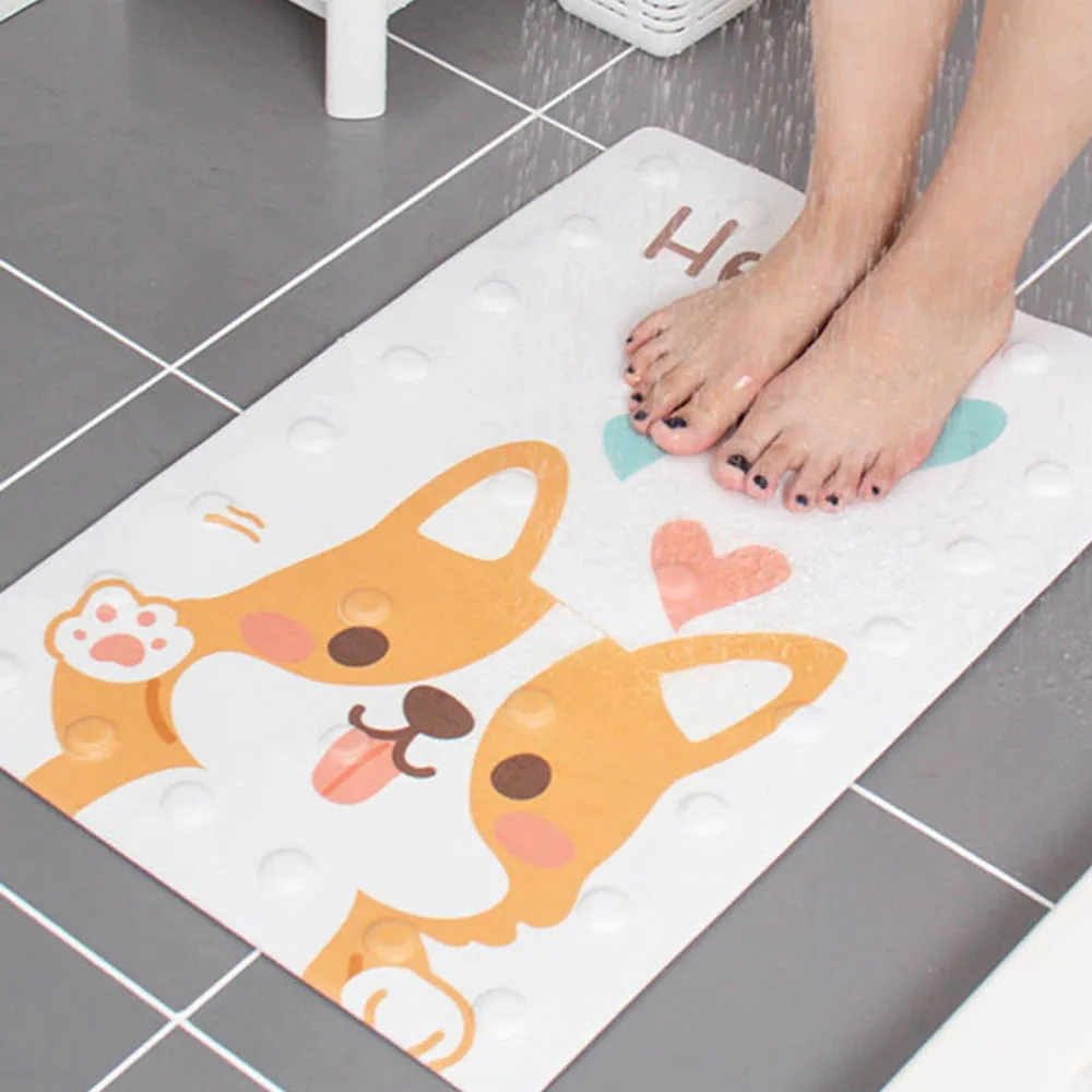 Fun Cartoon Non-Slip Bathroom Mat, Water-Absorbent and Moisture-Proof, Perfect for Shower, Home Use, and Children's Bathrooms