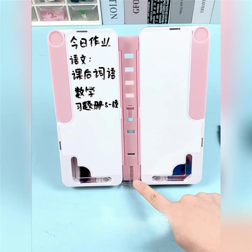연필 케이스 다기능 소재 포함 Escolar 책장 연필 케이스 상자, 접이식 Estuche Cartucheras 정리 한국어 문구