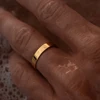 ELANDIS Stainless Steel Gold Plated Ring Simple Men's Accessories Holiday Party Favors 3