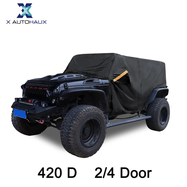 X Autohaux SUV Auto Abdeckung Cab Halbe Abdeckung für Jeep Wrangler JK JL 2  4 Tür 2007-2021 Im Freien wasserdicht Winddicht 420D Oxford - AliExpress