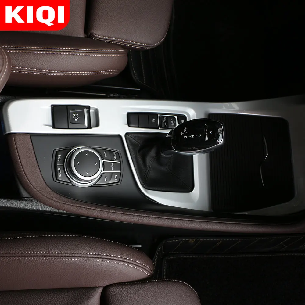 자동차 중앙 제어 기어 패널 커버 트림, BMW X1 F48 X2 F47 2016 - 2022 기어 시프트 노브 패널 장식 스티커 액세서리