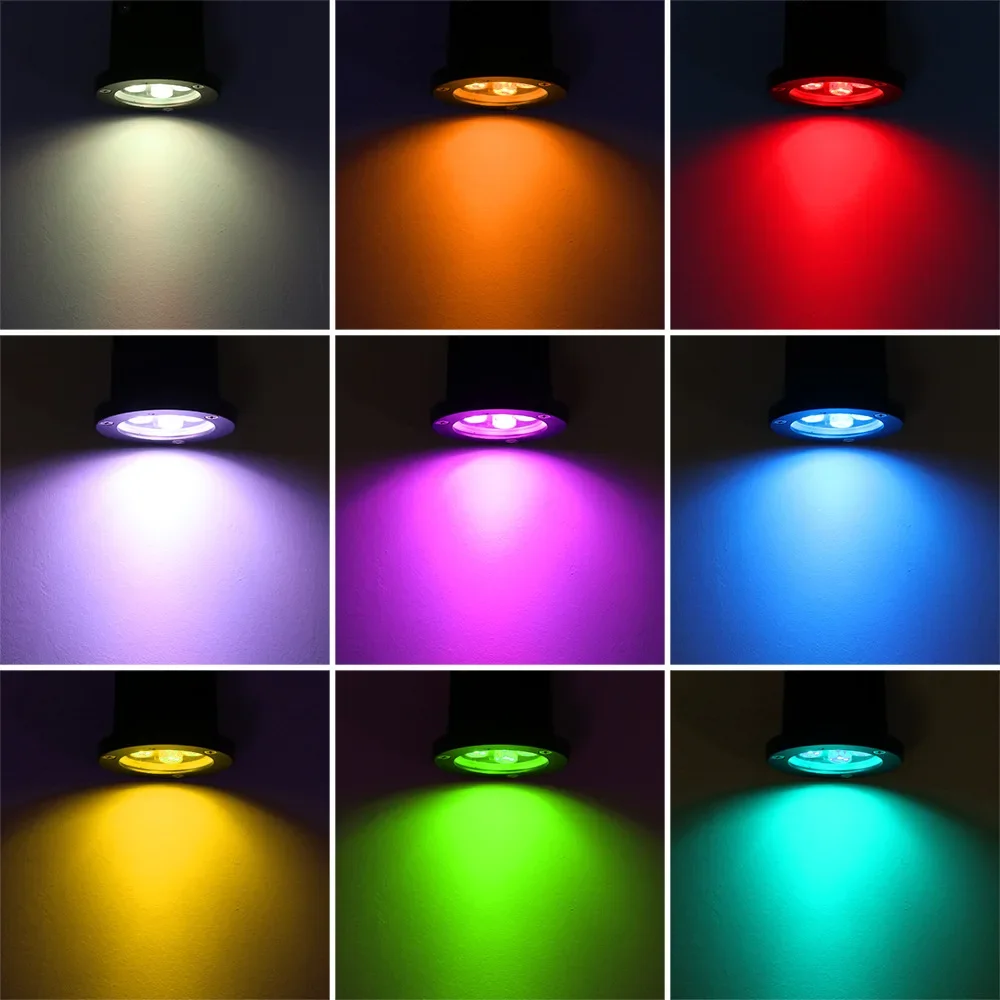 8W Mini AC 85-265V IP65 Waterproof RGB LED Lawn Spotlight Lights 24 Keys Remote Lamps Garden Outdoor Landscape Lighting GO-L03 5