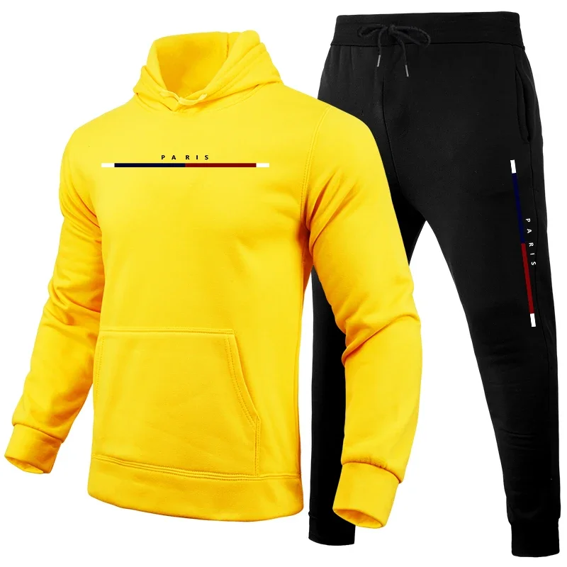 Autumn Winter Mens Sportswear Hooded Pullover Outfits