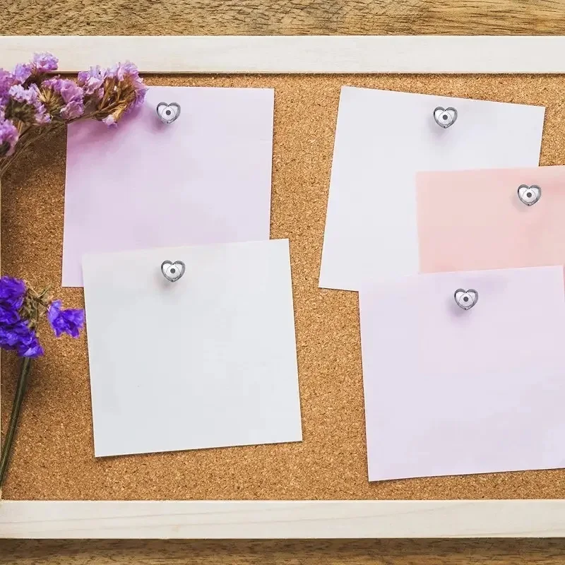 50/100/200 Pcs 푸시 핀 하트 모양 푸시 핀 게시판, 코르크 보드, 지도, 사진 및 문서 용 강력한 엄지 못