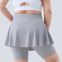 Plus Size Yoga Skorts Women High Waisted Two Piece Look Skirt with Pockets Built in Shorts for Tennis Workout Resort Wear - Image 6