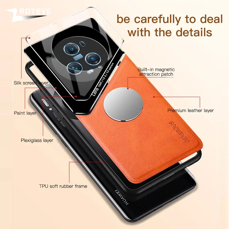 Luxury PU Leather Magnetic Phone Case - Shockproof and Stylish Protection
