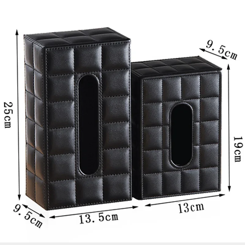 PU Tissue Box Rectangle Paper Towel Holder Desktop Napkin Storage Container Kitchen  Tray For Home Office 5