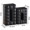 PU Tissue Box Rectangle Paper Towel Holder Desktop Napkin Storage Container Kitchen  Tray For Home Office 5