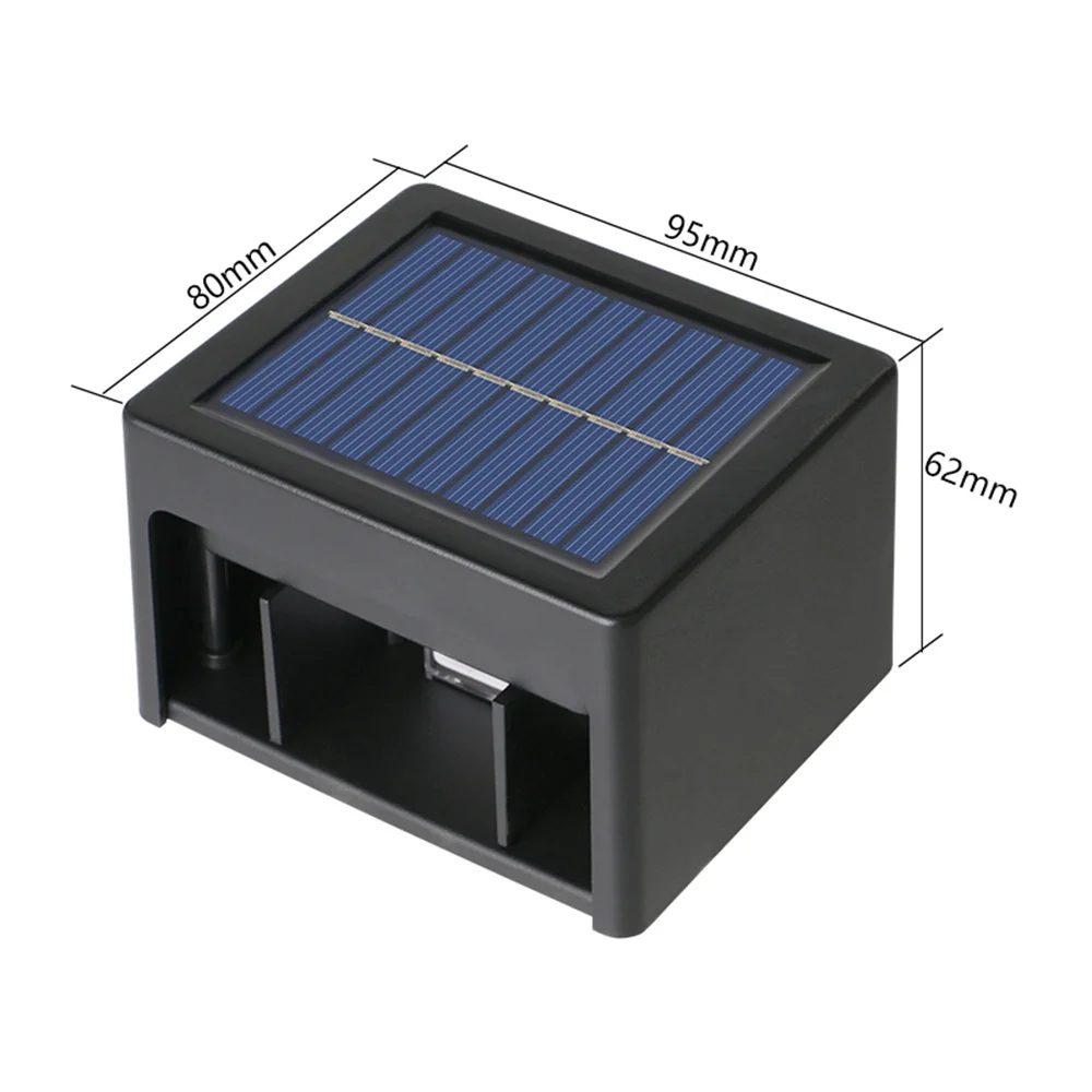 

Wall Lamp 1200mah Balcony Wall Spotlights Waterproof Outdoor Lighting Solar Wall Lamp White Warm Light Courtyard Lamp