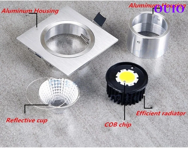 디 밍이 가능한 임베디드 LED 통 9W/12W/15W/18W/24W/30W Epistar 칩 COB 천장 조명 스포트 라이트 홈 조명에 대 한 AC85-265V