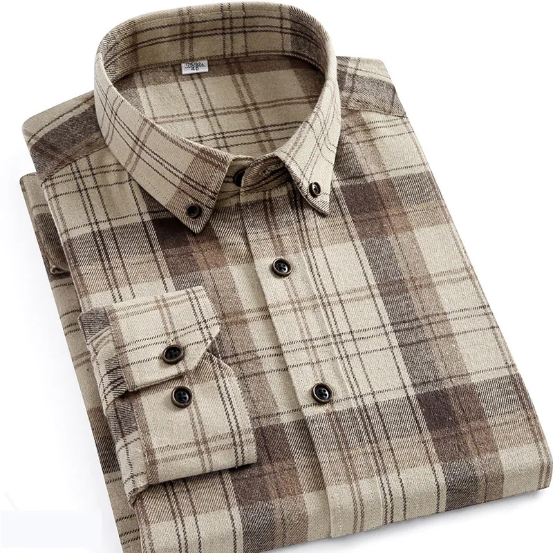 Spring Autumn Casual Shirts For Men Clothing 2022 Fashion Long Sleeve Plaid Shirt Men Harajuku Checkered Men Shirt Long Sleeve