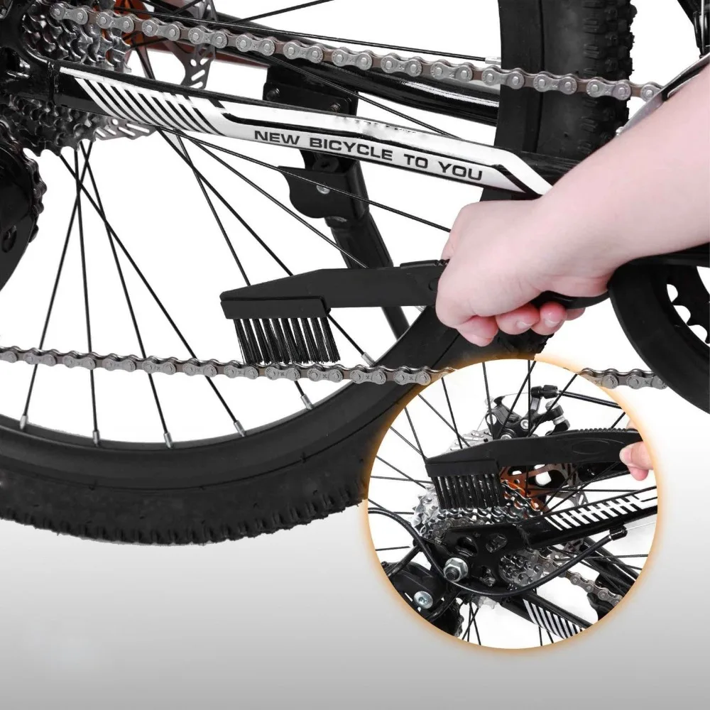Portable Bicycle Chain Cleaner Bike Brushes Scrubber Wash Tool Mountain thumbnail 9