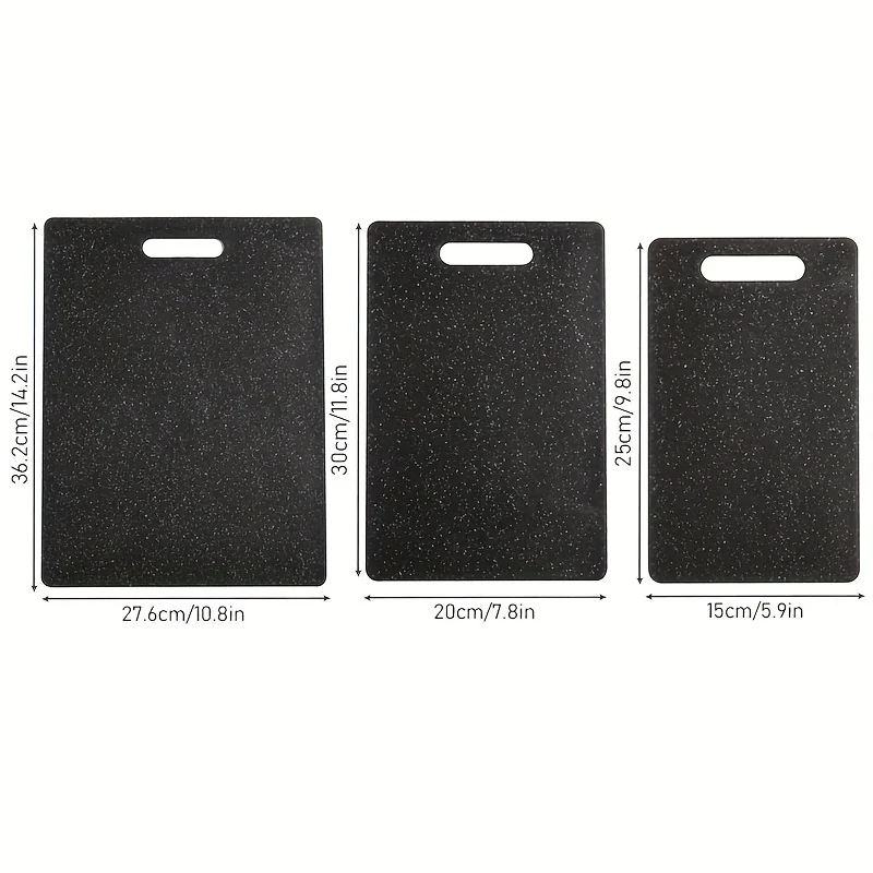 1PC Double sided imitation marble textured PP plastic kitchen cutting board with handle for cutting meat, fruit and vegetables Kitchen