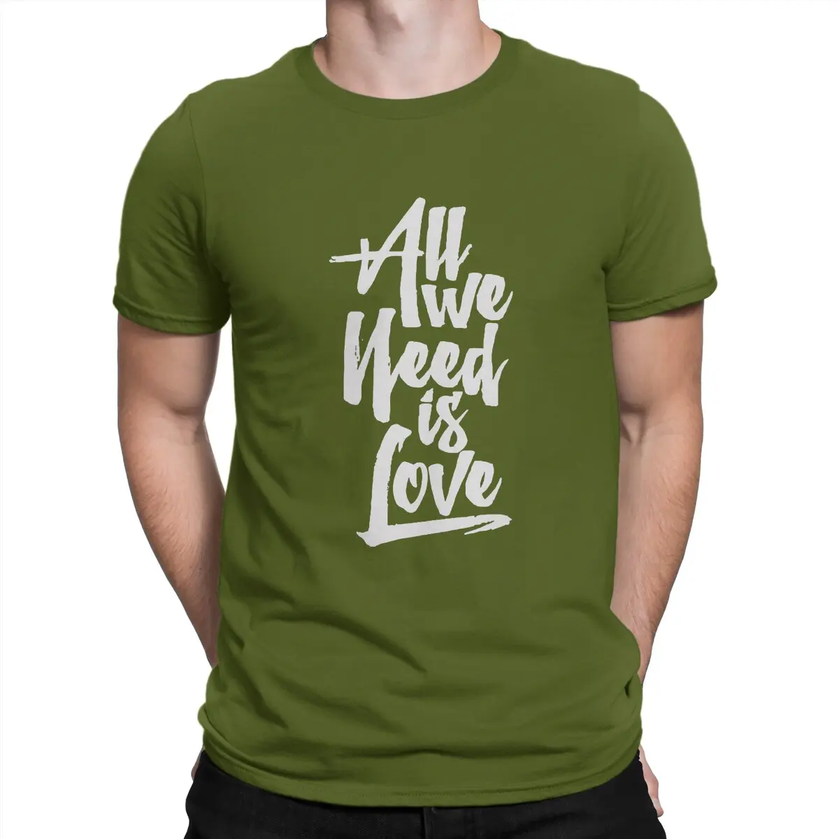 Camiseta de hombre Rap "All We Need Is Love" de algodón loco, camiseta de manga corta Canserbero, camiseta de cuello redondo, ropa única
