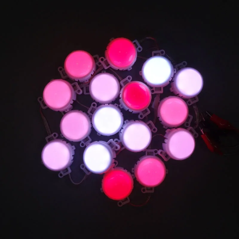 20PCS DC24V D50MM SMD5050 RGB Pixel Module Light Full color 7led SM16703 IC (Same as WS2811) String Lights For advertising board