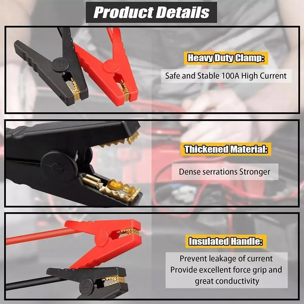 Portable Car Battery Charger Kit with LED Indicator