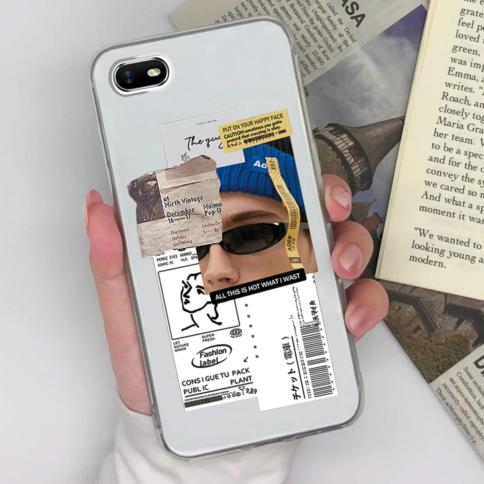 Cute Sweet Girl Transparent Soft Silicone Phone Case – 6.1 inches