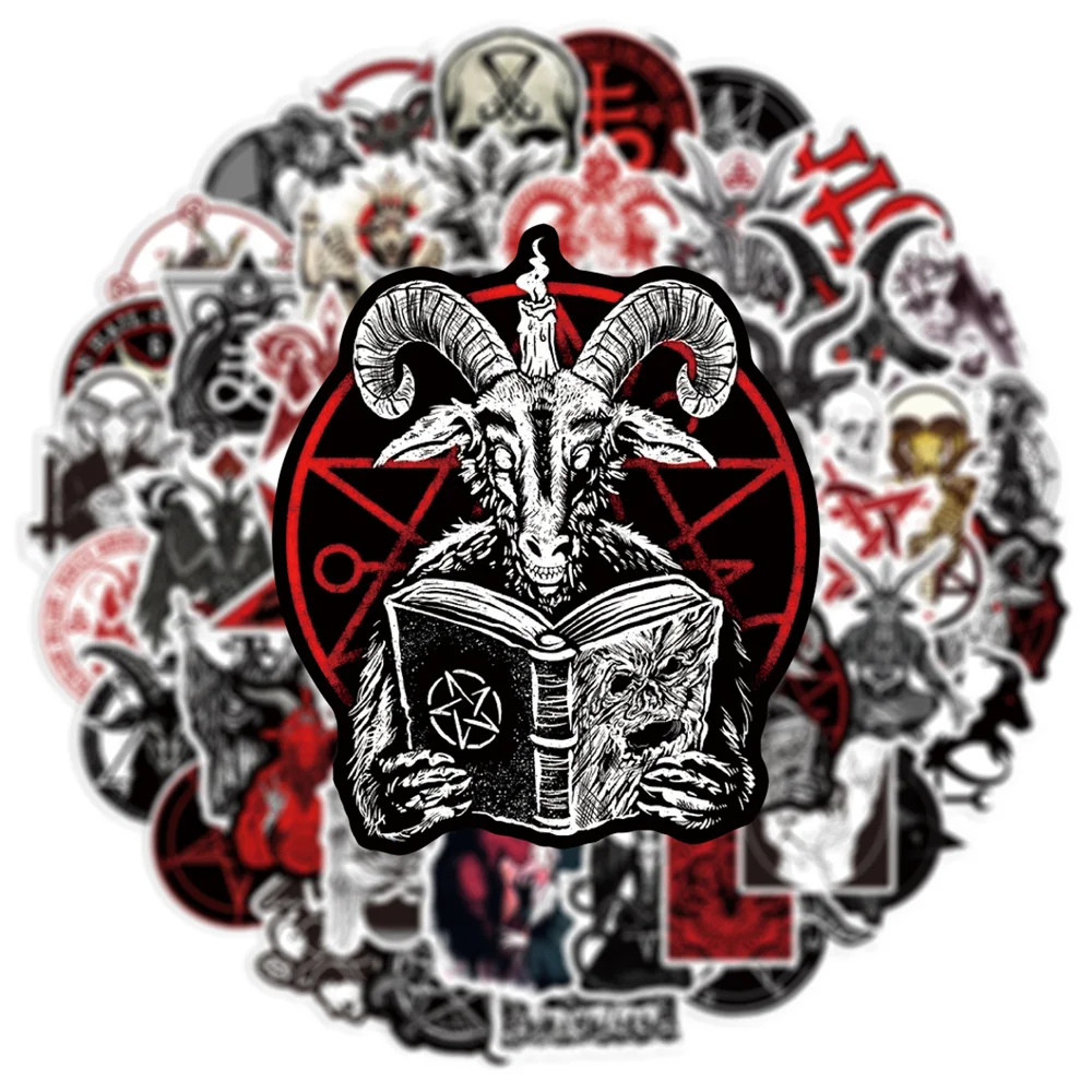 

10/30/50PCS Cartoon Black Ram Animal Personality Creative Sticker Desk RefrigeratorPhone Skateboard Waterproof Sticker Wholesale