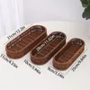 Fashion Plastic Imitation Rattan Storage Basket Universal Oval Picnic Basket Home Desk Decoration Faux Wicker Tray 6