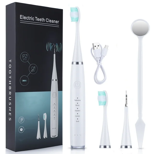 "5 Modes Intelligent Care" Electric Toothbrush Set with USB Fast Charging for Deep Cleaning and Gums Protection, 1