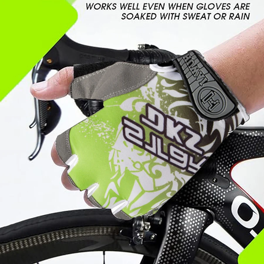Cycling Gloves for Women Men with Anti-Slip Absorbing Pad,Light Weight Half Finger for Cycling Workout Training Bicycle Gloves 5