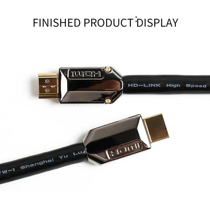Premium HDMI Connector with Metal Shell - High-Speed, Pure Copper Data Cable