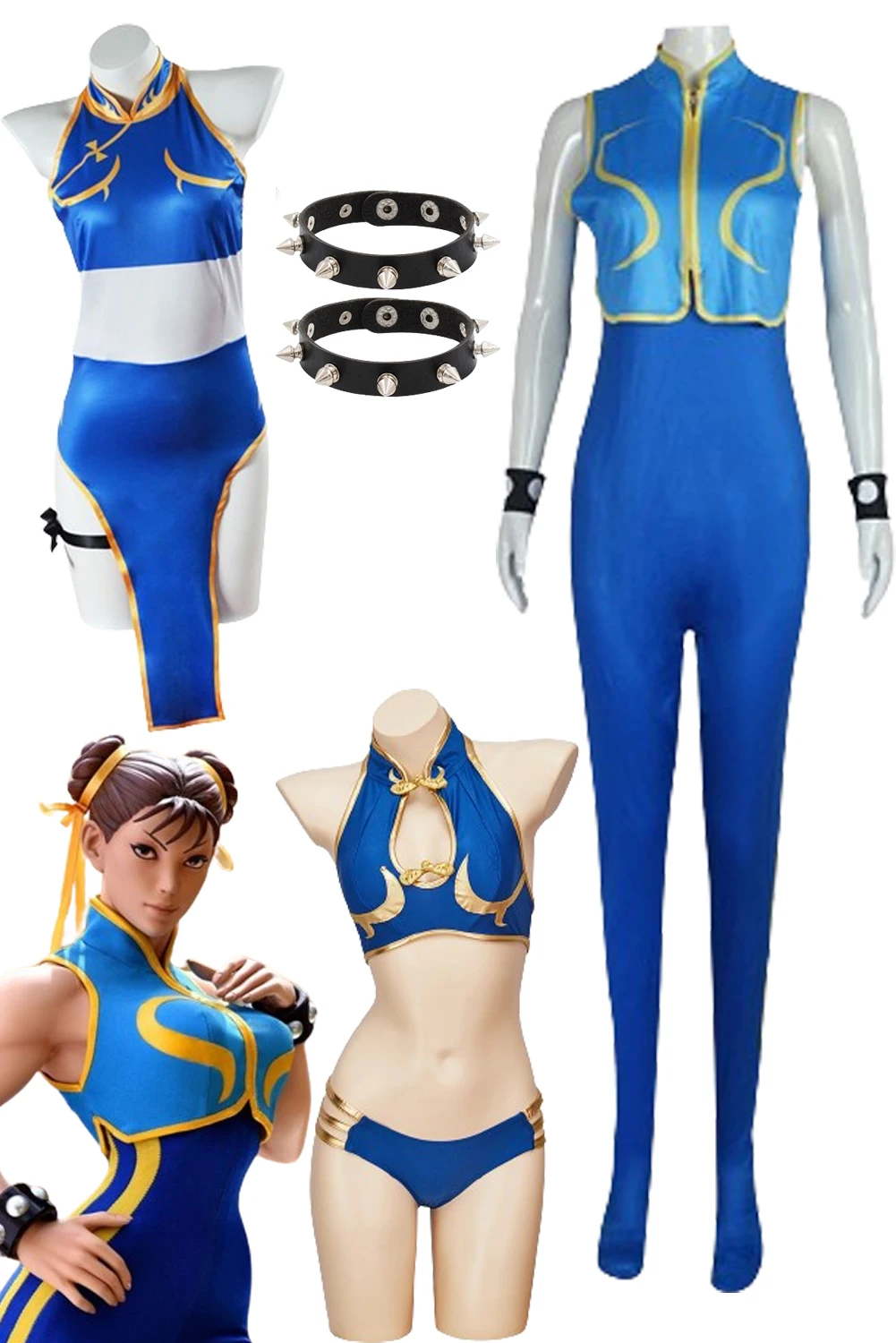 Chun Li Cosplay Costumi Da Donna Costume Da Bagno Dress Game Street Fighter Roleplay Cosplay Body Halloween Party Girls Clothes