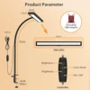 LED Desk Lamp for Office Home, Eye-Caring Desk Light Lamp with Stepless Dimming Adjustable Flexible Gooseneck Adjustable Light 5