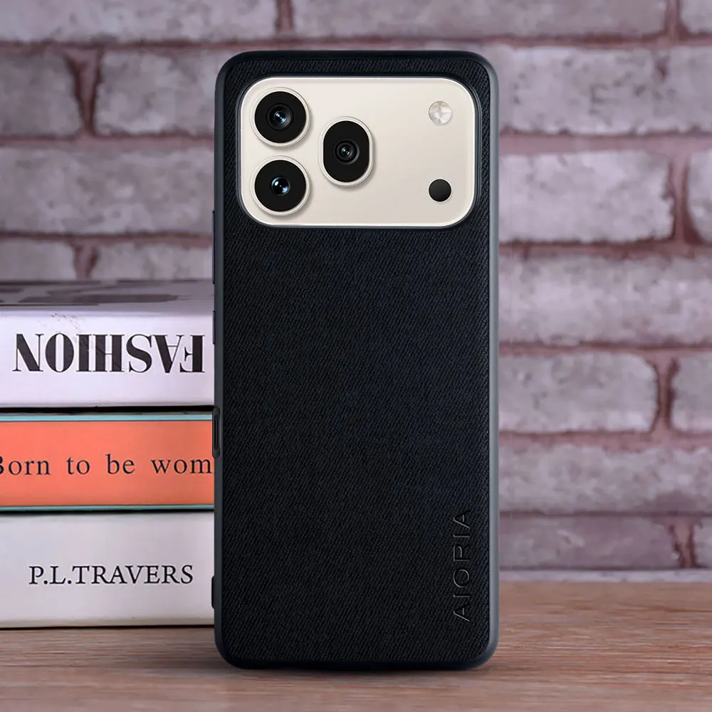 Elegant Textile Leather Fashion Case with Soft TPU & Hard PC