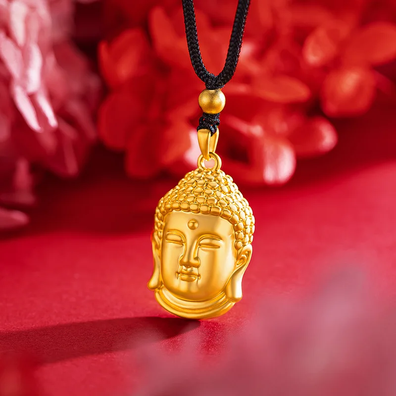 

Classic 3D Hard Gold Plated Buddha Head Orginal Pendant Necklace for Men Bro Women Wealth Necklace Chains Fine Jewelry Gifts