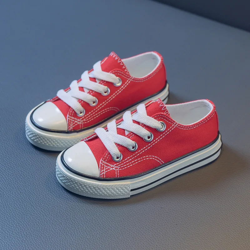 Children's Lace Up Canvas Sports Shoes, Classic Children's Flat Shoes, Casual Shoes for Boys and Girls, MSI Children's Files, New, Spring, Autumn,_voghion.com