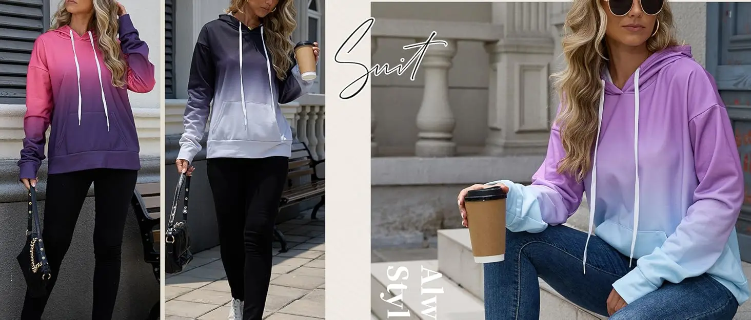 Ficoribety Cute Graphic Tie Dye Hoodies for Teen Girls