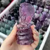 Natural Fluorite Sakyamuni Buddha Carving Polished Reiki Healing Fengshui High Quality Room Decor Energy Gift 1PCS 6