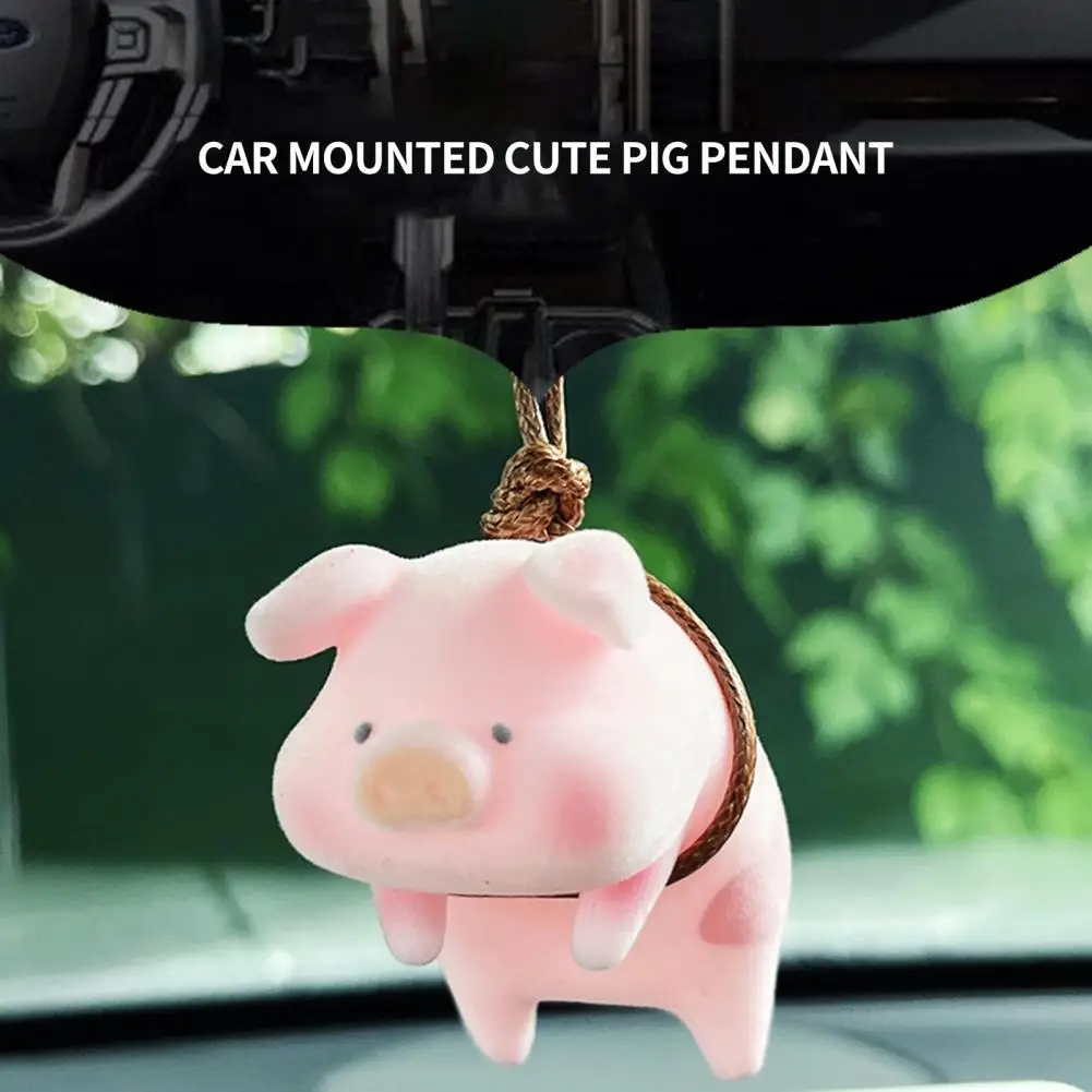 Rétroviseur de voiture pendentif belle balançoire cochon chanceux