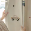 Ins Style Children's Room  Cartoon Curtains Car Bedroom Safe Curtains Blackout Curtains for Living Dining Room Bedroom Home 5